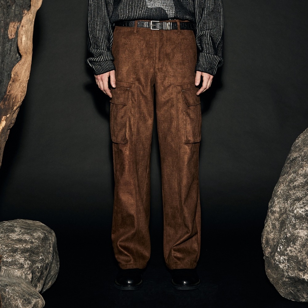 (THE LION KING)MONTBLAN BROWN CARGO PANTS메종미네드 MAISON MINED 메종미네드