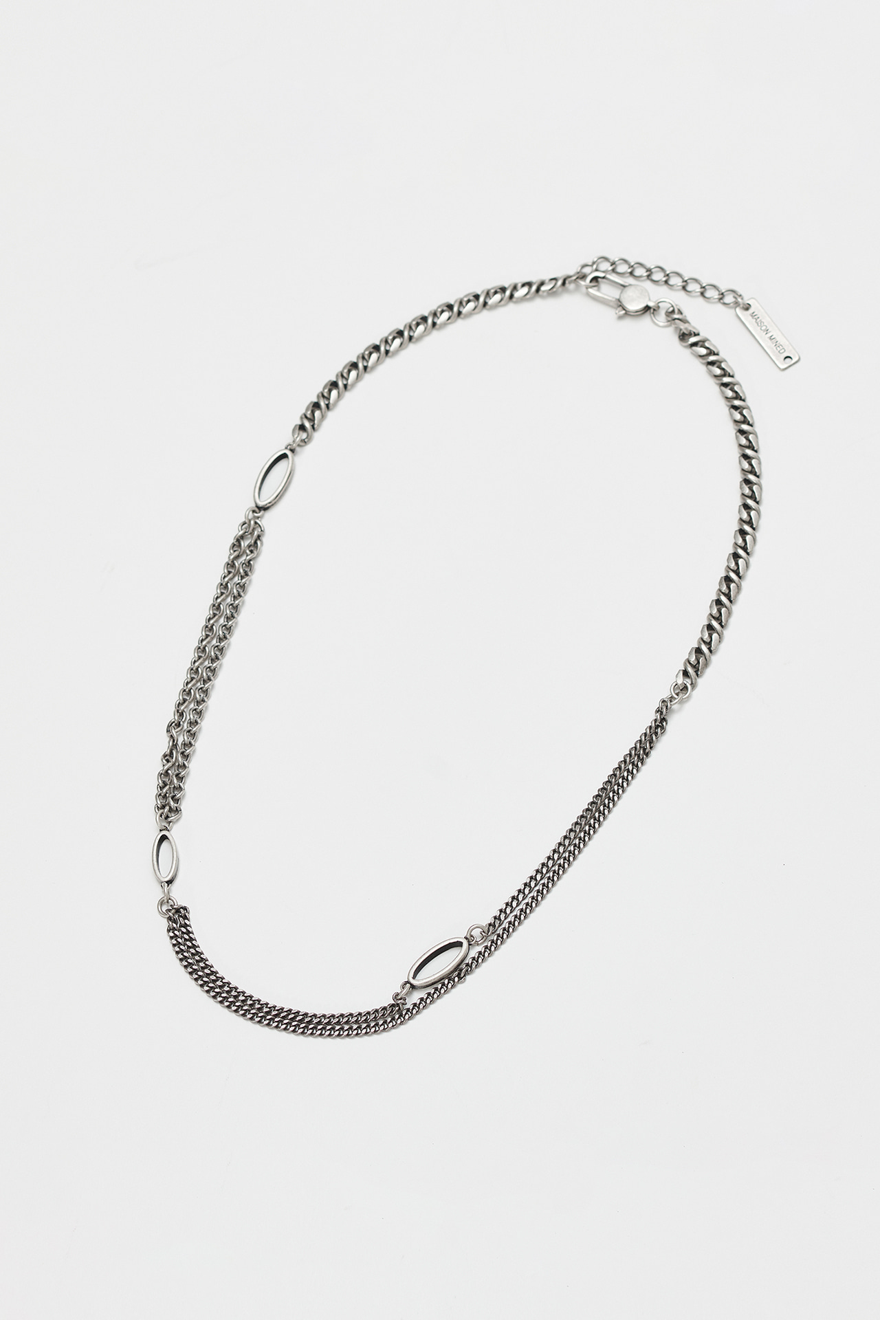 OVAL MIXED CHAIN NECKLACE메종미네드 MAISON MINED 메종미네드