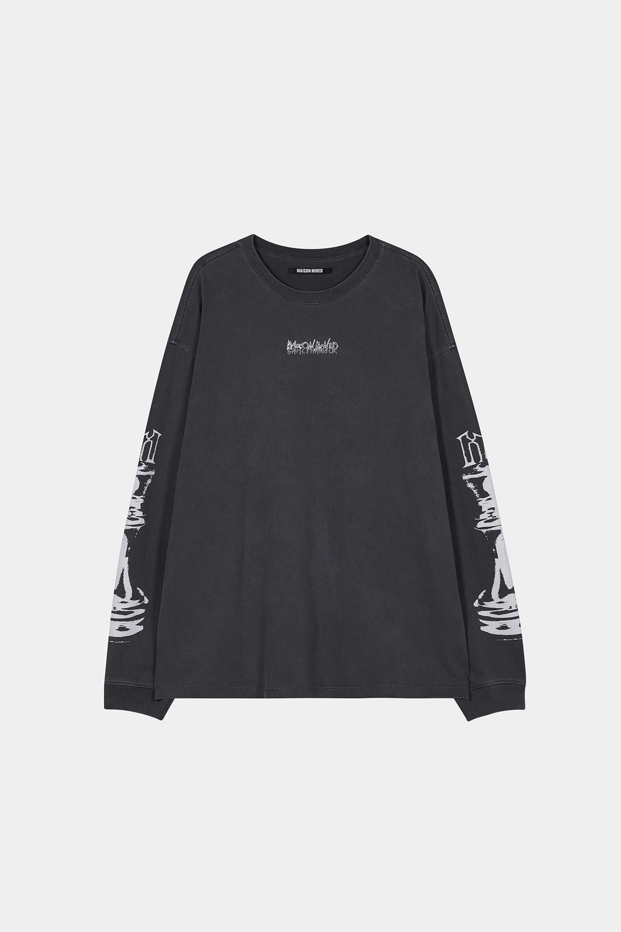 MATE WASHED LONG SLEEVE CHARCOAL메종미네드 MAISON MINED 메종미네드