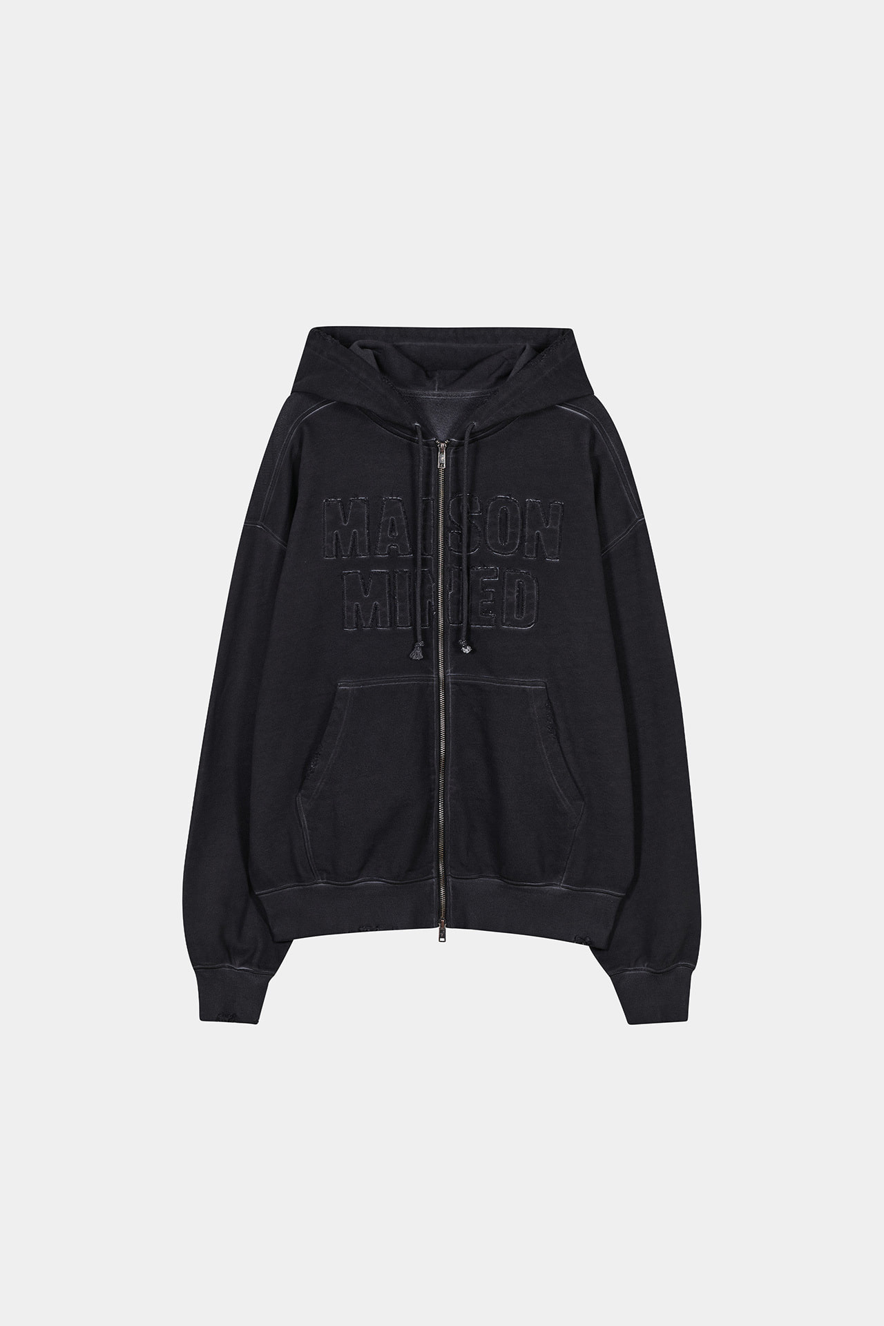 MINED CUT OUT PATCH HOOD ZIP-UP BLACK메종미네드 MAISON MINED 메종미네드