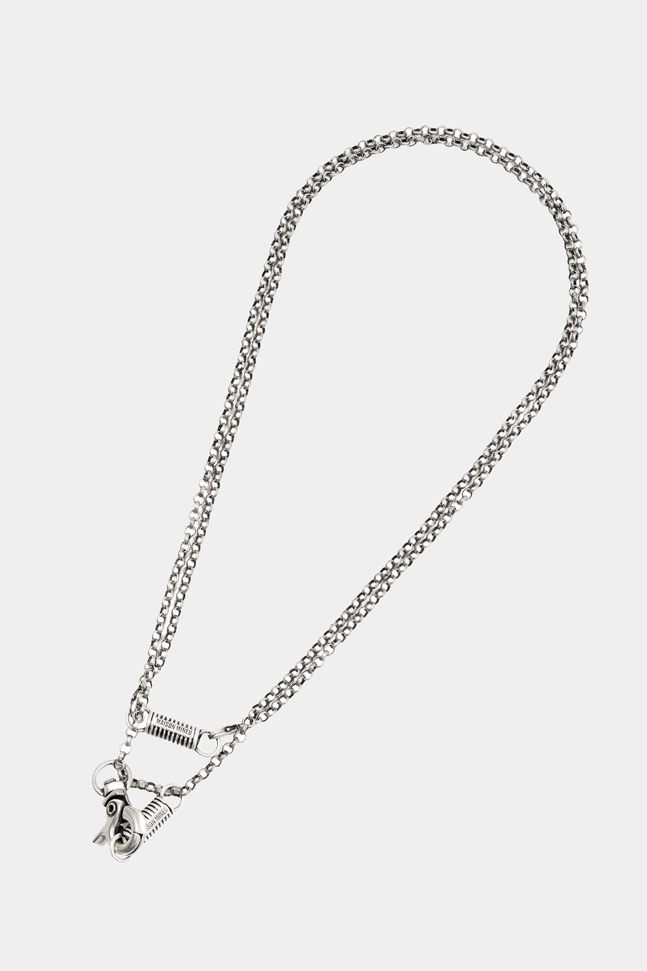 PULLEY TWO CHAIN NECKLACE메종미네드 MAISON MINED 메종미네드